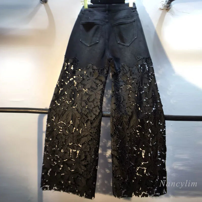 Pantalón con encaje Aldara