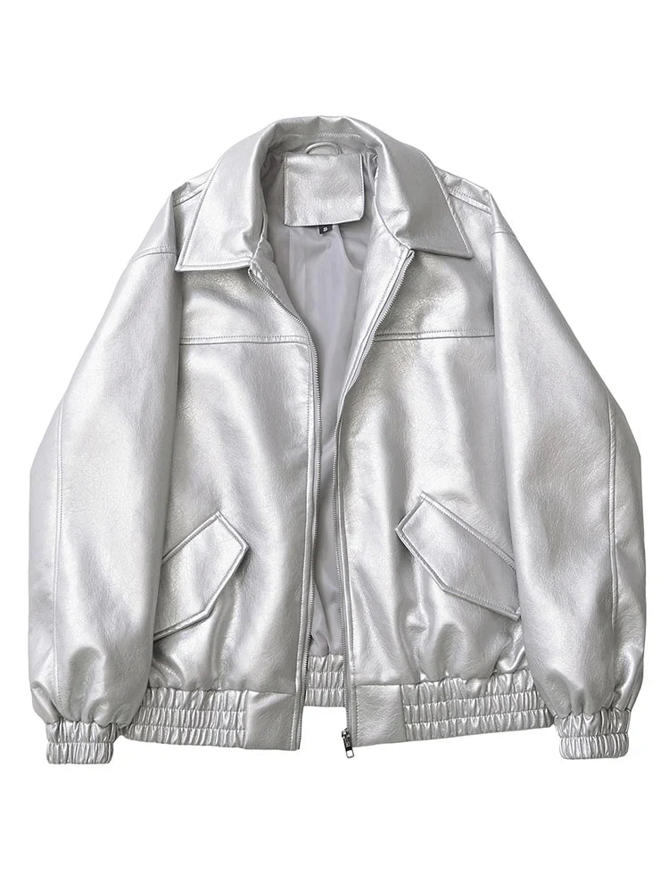 Retro Moto Faux Leather Jacket