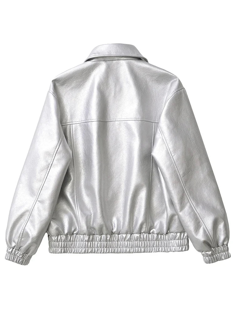 Retro Moto Faux Leather Jacket