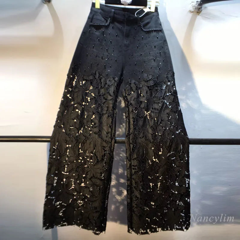 Pantalón con encaje Aldara