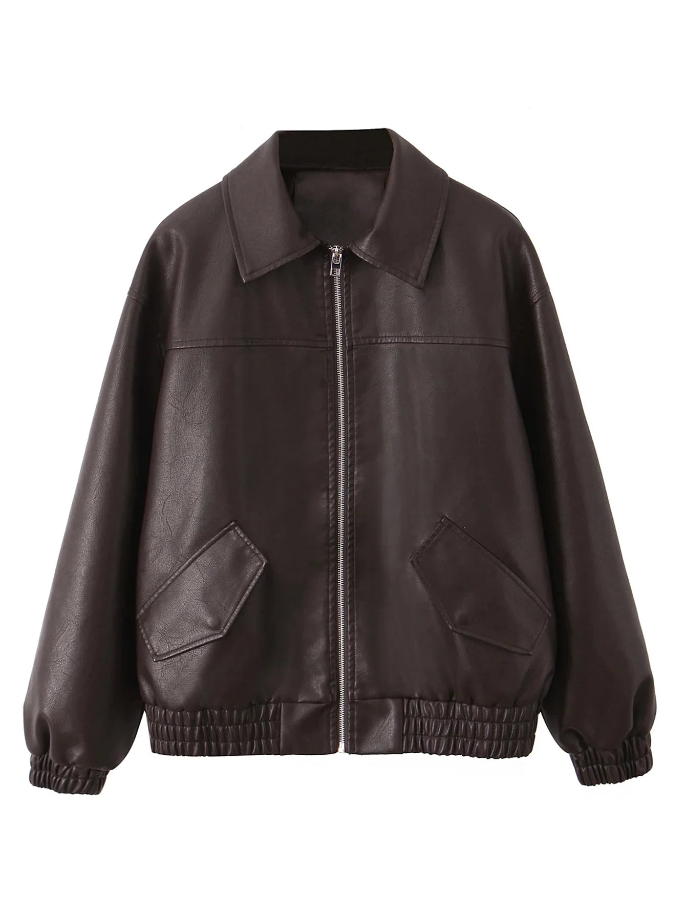Retro Moto Faux Leather Jacket